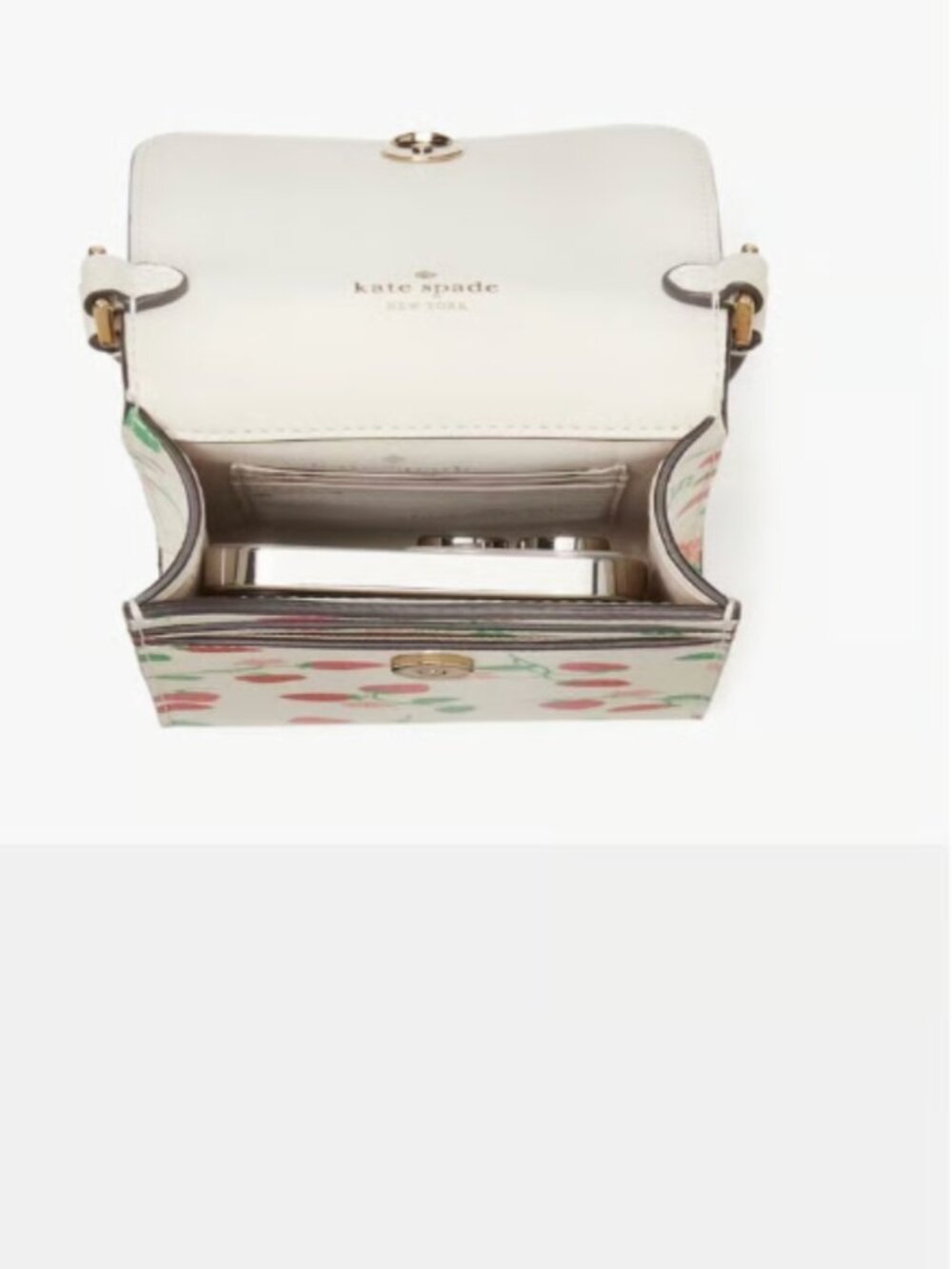 Kate Spade Strawberry Vine North South Phone Crossbody NWT - Picture 6 of 10